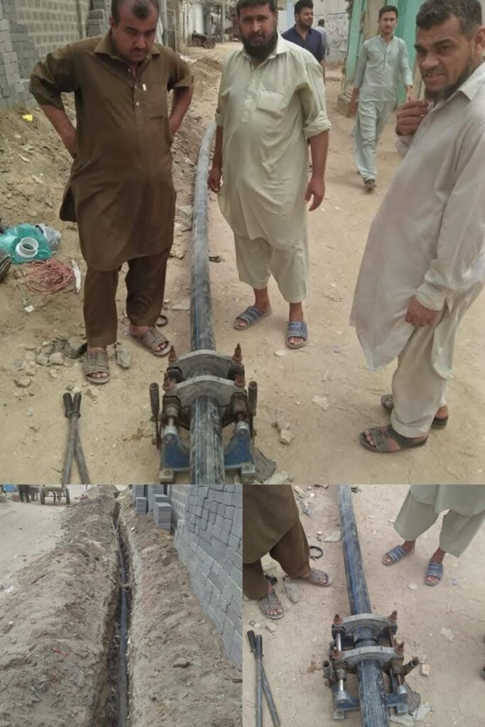 Installation of drinking water pipeline in UC future colony